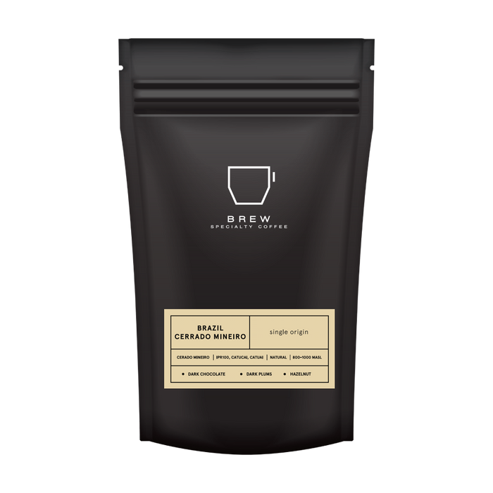 Brazil Cerrado Mineiro specialty kava brew.lt

Šalis, Regionas: Brazilija, Cerrado 
Rūšis: 100% Arabika 
Porūšis: IPR100, Catucai, Catuai 
Ūkio aukštis: 800 - 1000m virš jūros lygio 
Apdorojimas: Sausasis 
Skoninės savybės: Juodas šokoladas, lazdyno riešutai, tamsios slyvos 
Skrudinimo lygis: Vidutinis skrudinimas
Tinka: Espresso, plikymui, filtriniams kavinukams